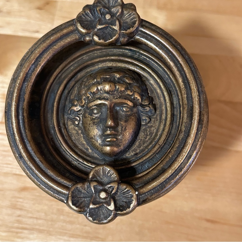 Antique Solid Brass Handcrafted Roman Design Door Knocker